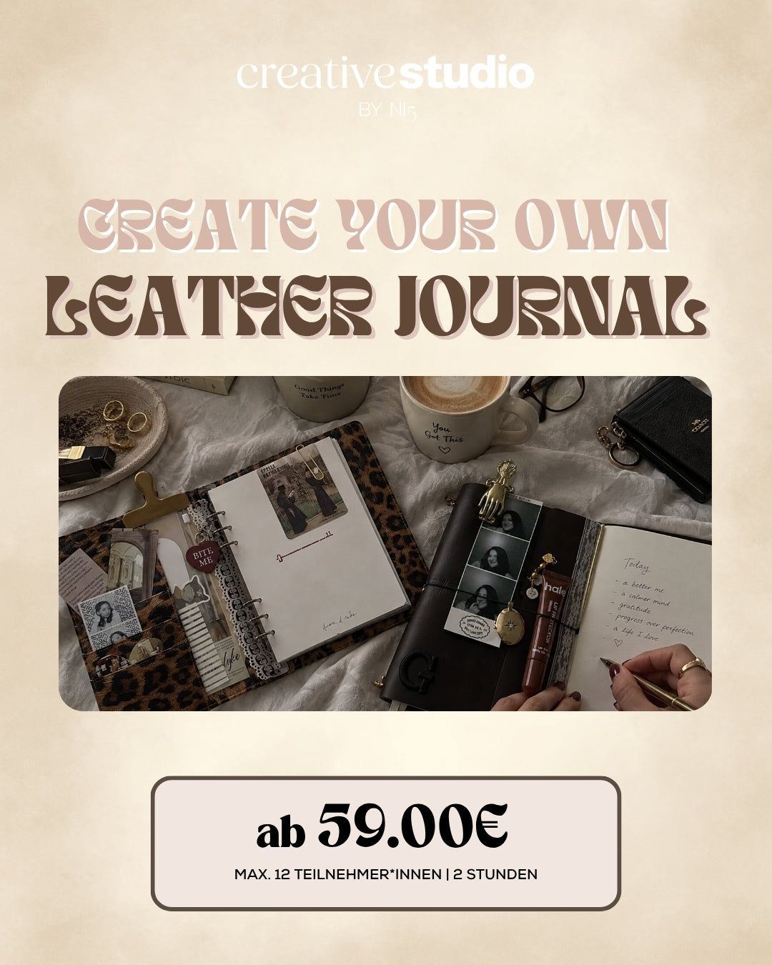 Create your Own: LEATHER JOURNAL 15.11.26 11h-13h