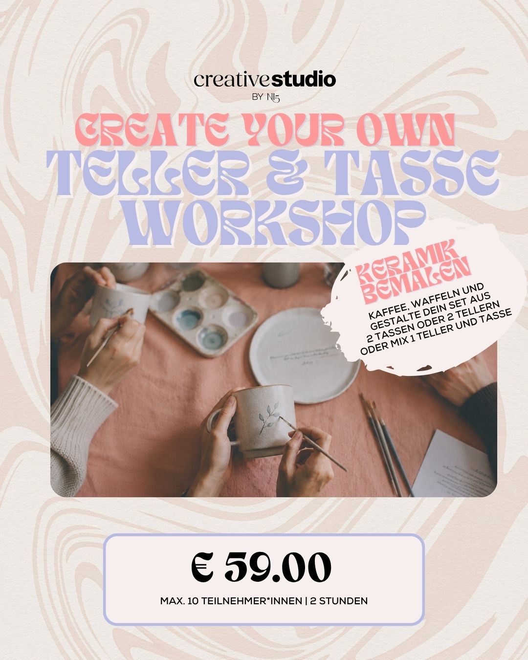 Create your Own: TELLER & TASSE - Keramik bemalen