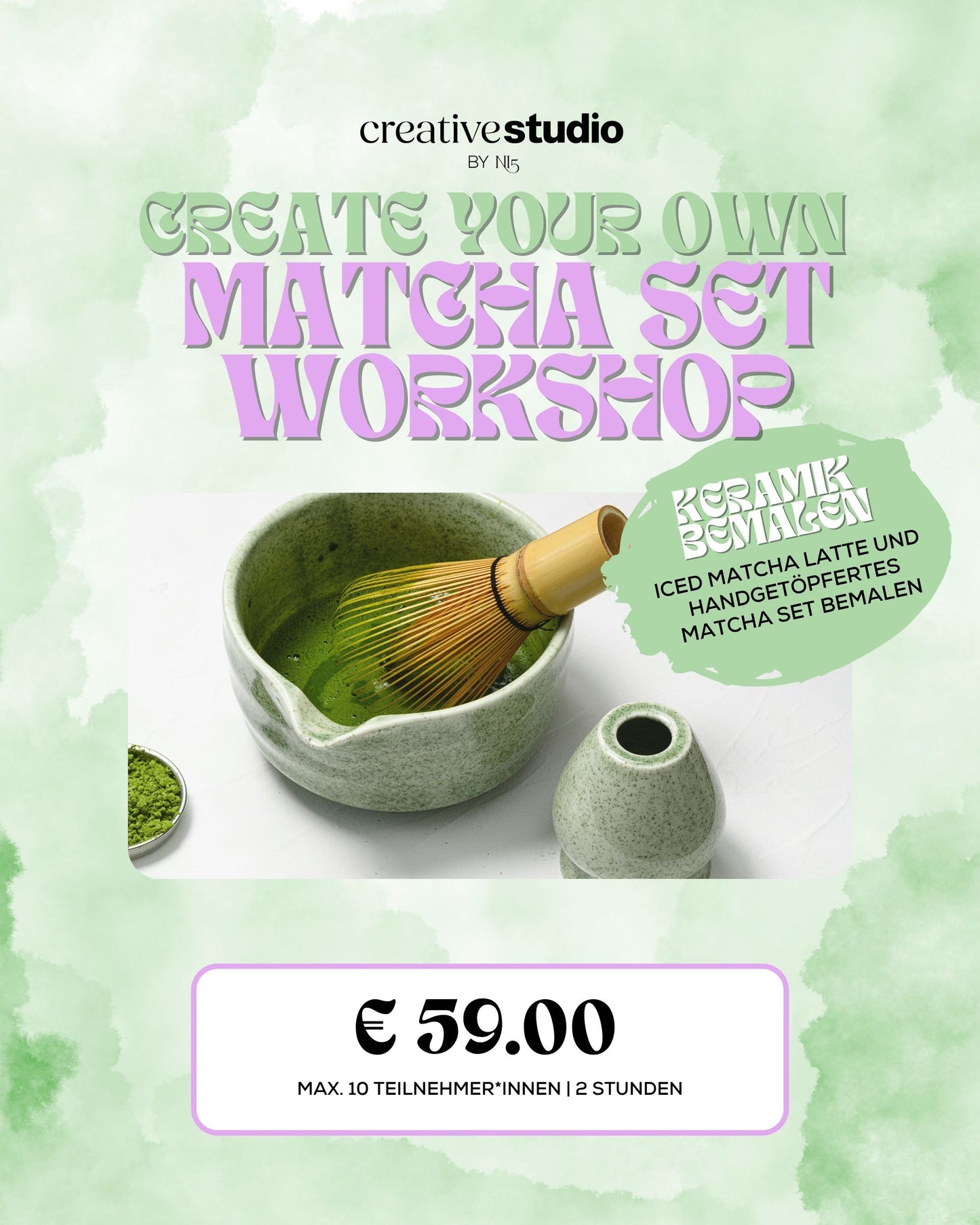 Create your Own: MATCHA SET- Keramik bemalen
