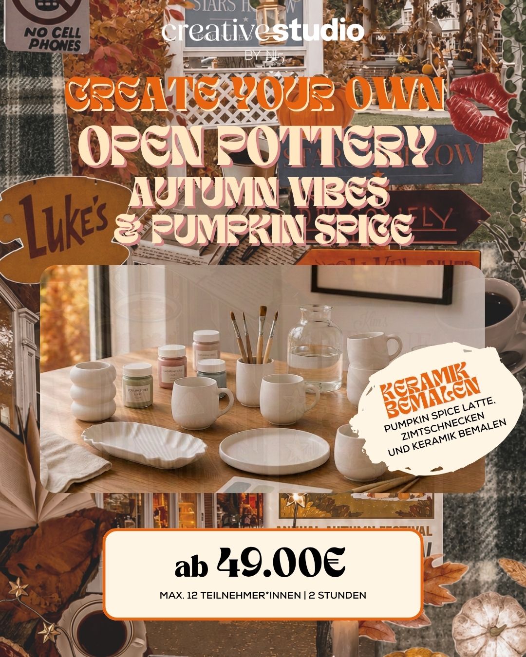 Create your Own: OPEN POTTERY - Keramik bemalen 17.10.26 16h-18h