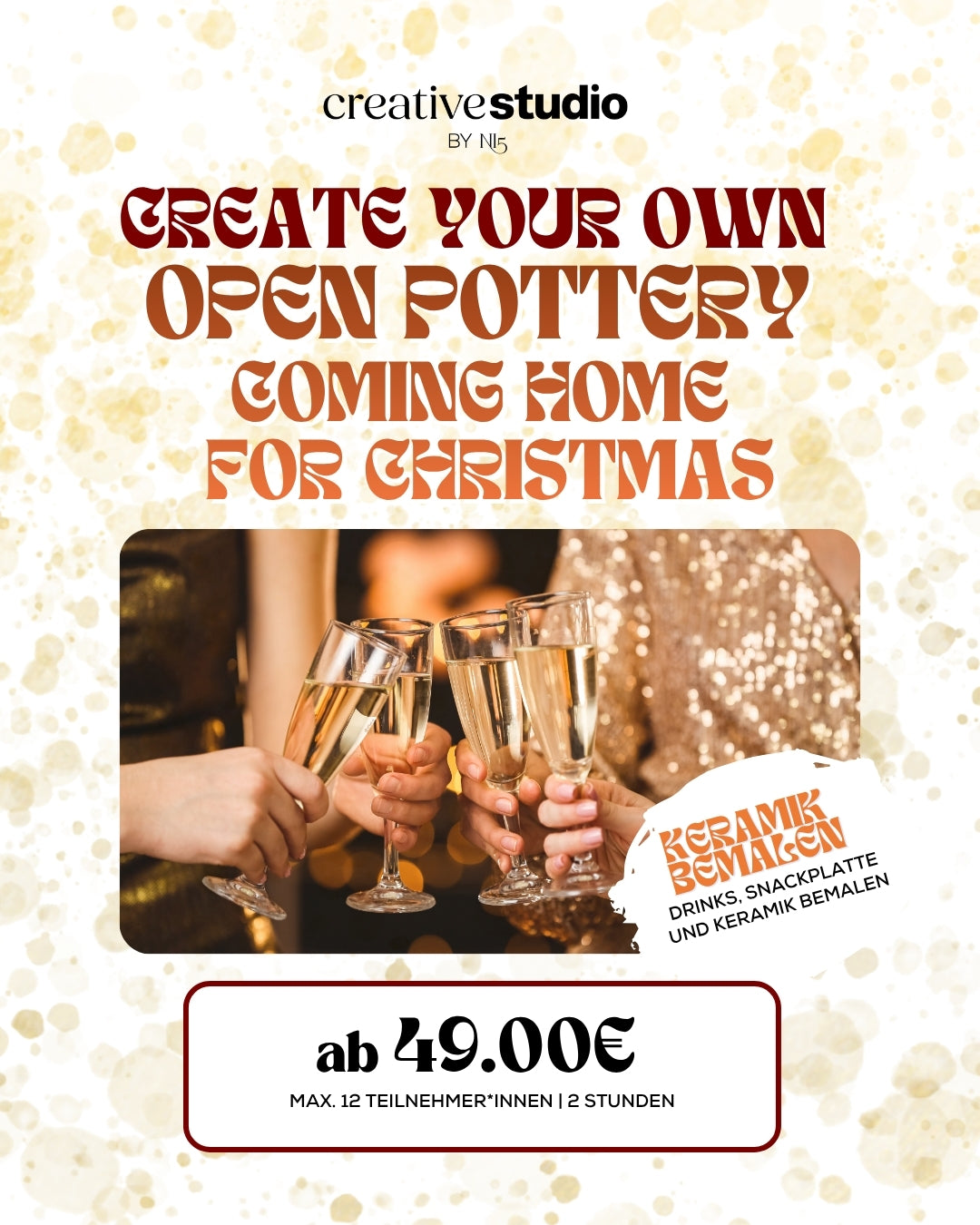 Create your Own: OPEN POTTERY - Coming Home For Christmas 28.12.26 17h-19h