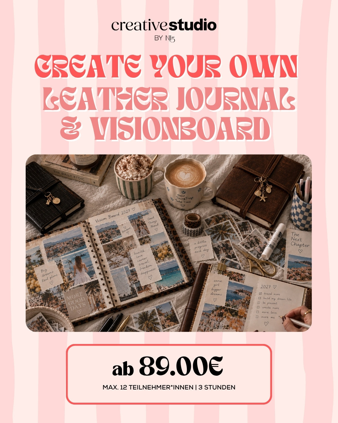 Create your Own: LEATHER JOURNAL & VISIONBOARD 27.12.27 11h-14h